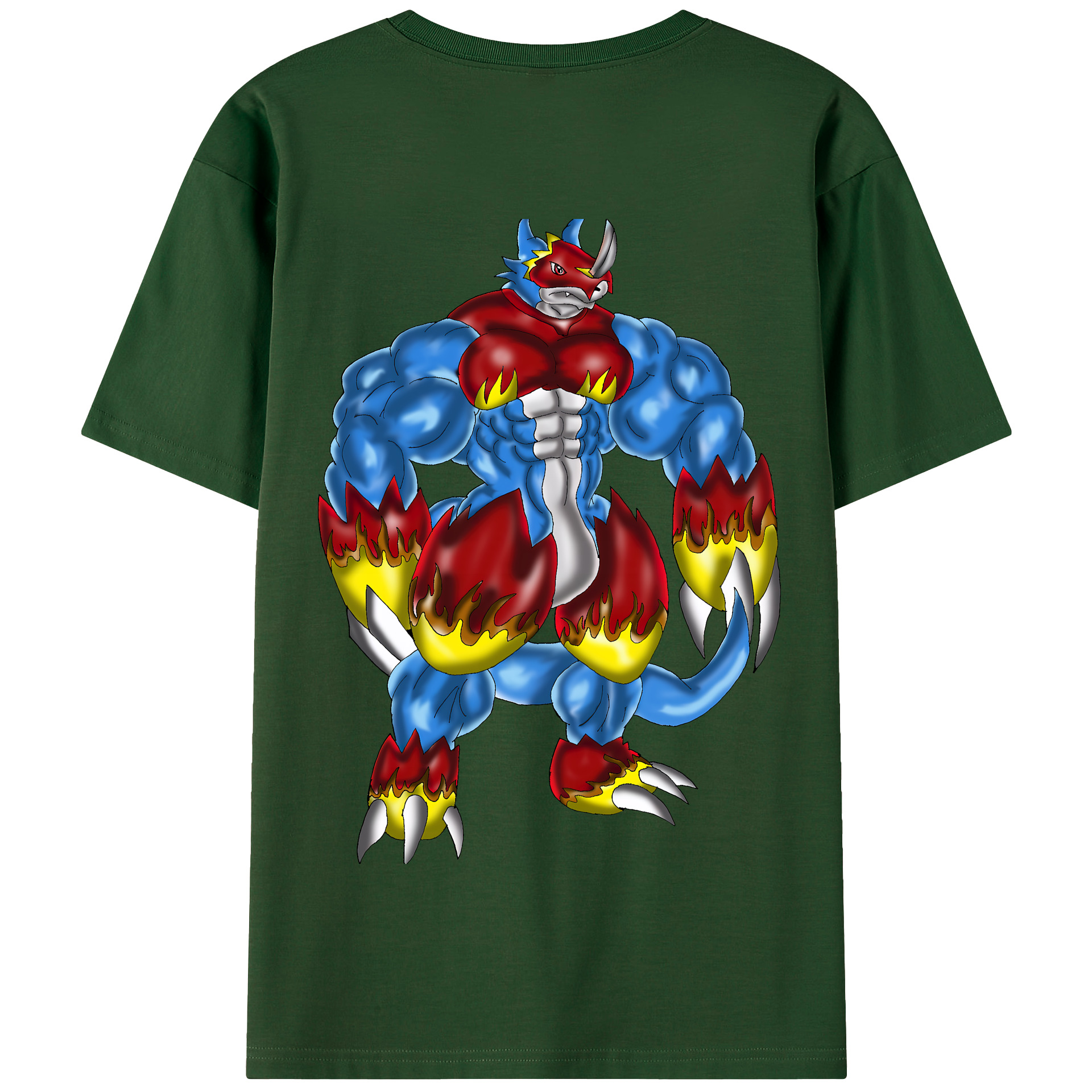 （画像用） Digimon デジタルモンスター/デジモン 綿100％半袖Tシャツ（背面プリント）
